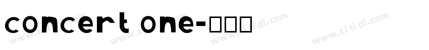 concert one字体转换